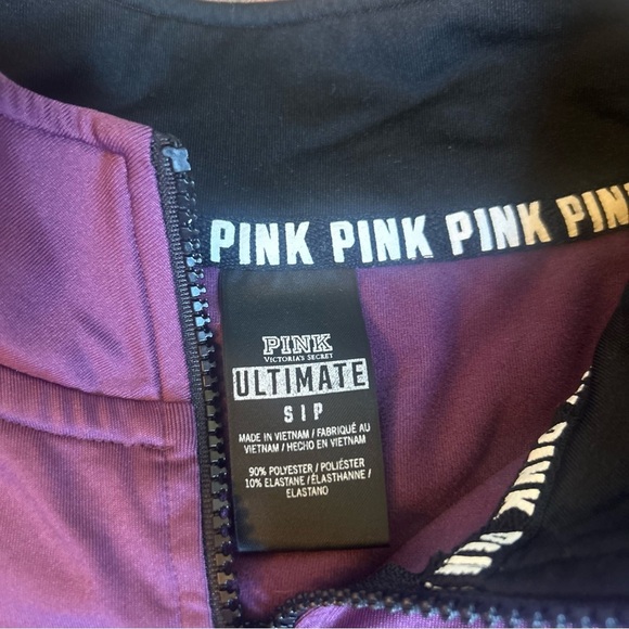 Victoria's Secret PINK Purple Quarter-Zip Jacket Women’s S - Picture 2 of 7